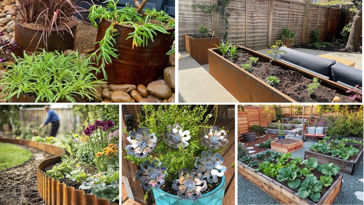5 Stunning Recycled Metal Flower Beds