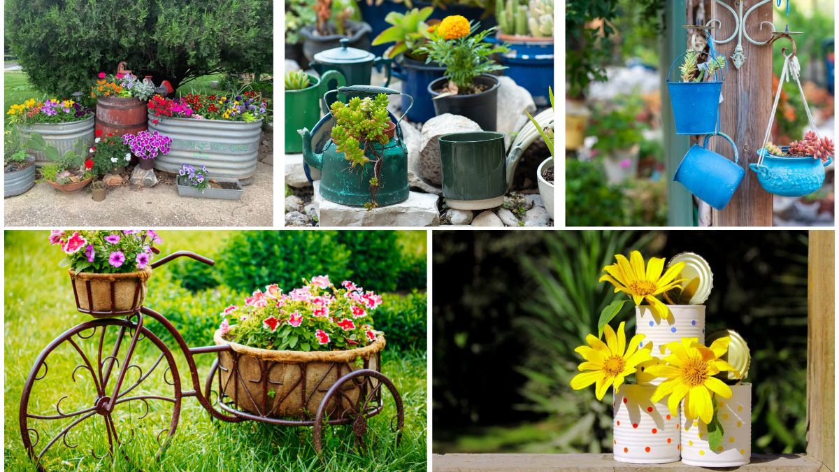 5 Gorgeous Upcycled Flower Bed Ideas Using Recycled Materials