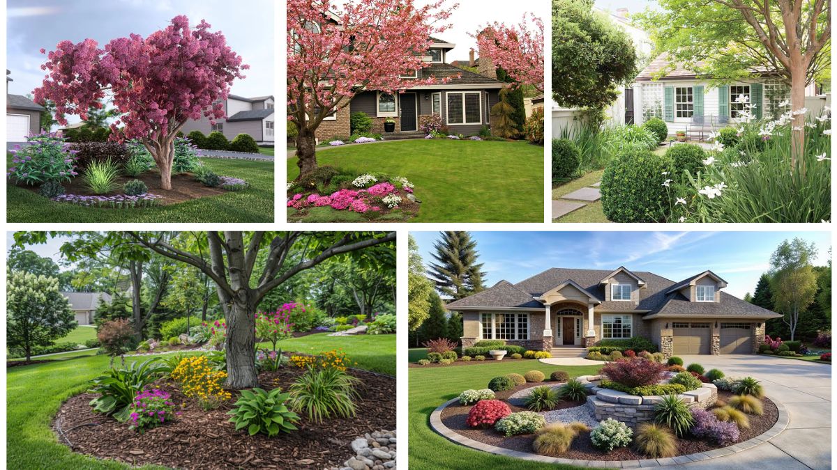 Island Flower Beds as Centerpieces in Yards