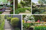 Garage-Side Flower Beds That Add Green Backdrops