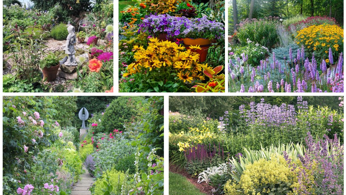 Flower Beds That Highlight Garden Sculptures